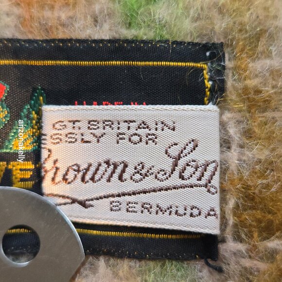 Vintage PERFECT Mohair Wool Scarf Retro London Bermuda - Picture 6 of 10